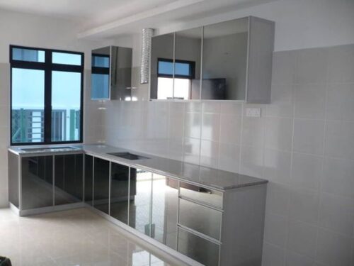 aluminum kitchen cabinet